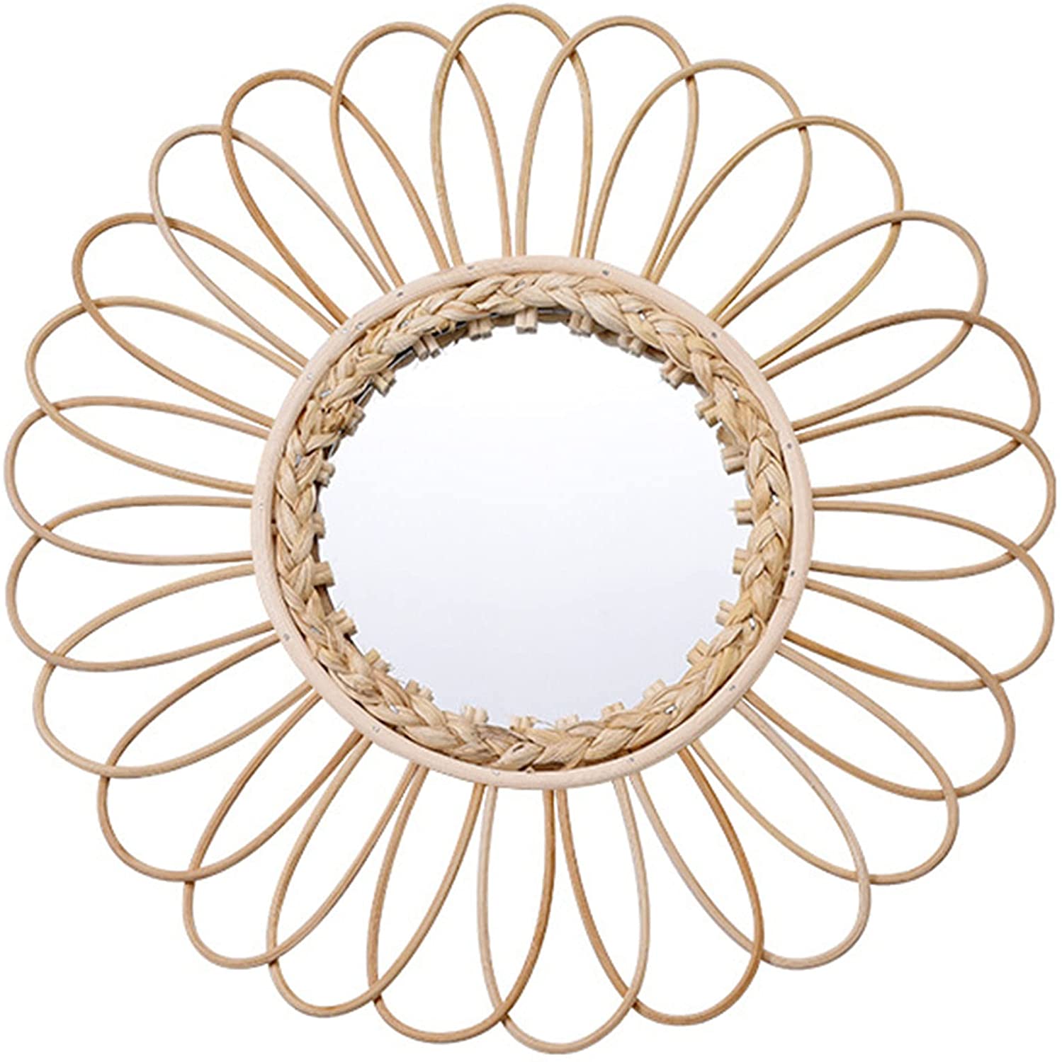 Hanging Flower Rattan Mirror MR334131